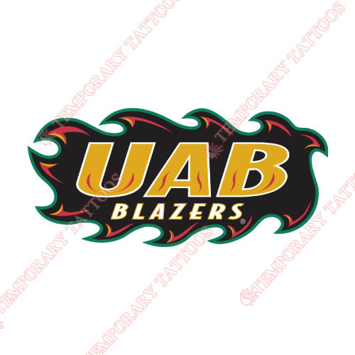 UAB Blazers Customize Temporary Tattoos Stickers NO.6632